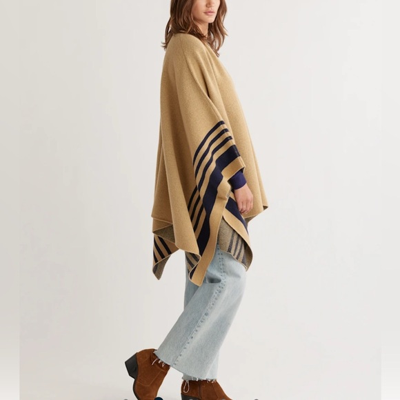 🔵Zara Tan and Black Knit Poncho - Picture 6 of 13